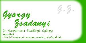 gyorgy zsadanyi business card