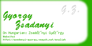 gyorgy zsadanyi business card